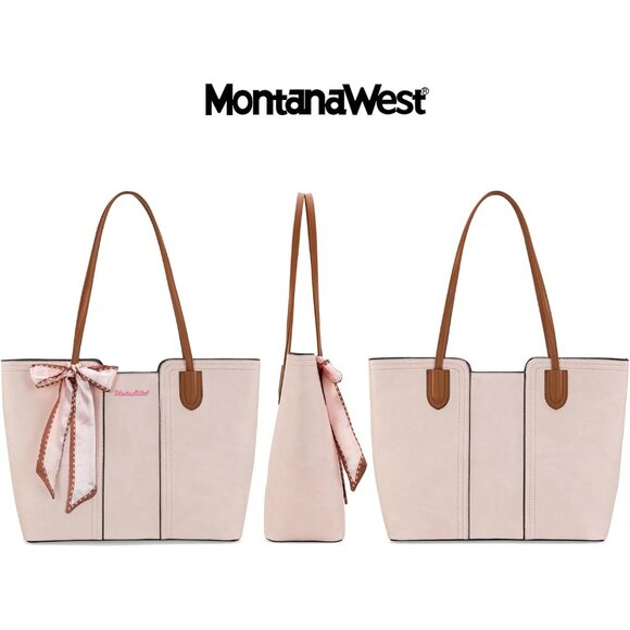 Women Cherry Blossom Coral Orange Imported Vegan Leather Top Handle Tote Bags - Picture 3 of 6